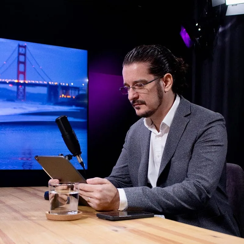 The Connecting the Dots with Sebastian Cochinescu video podcast studio